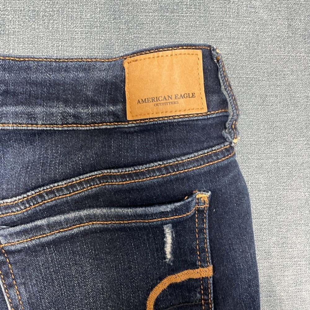 American Eagle Outfitters Next Level Stretch Cut Off Shorts Womens 30 Blue Denim - Picture 7 of 9